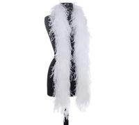 LUNYY Boa di Piume di Struzzo da 2 Metri a 6 Strati per Abito da Sposa con Decorazione a Scialle con Piume, Accessori per Abiti di Carnevale