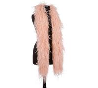 LUNYY Boa di Piume di Struzzo da 2 Metri a 6 Strati per Abito da Sposa con Decorazione a Scialle con Piume, Accessori per Abiti di Carnevale