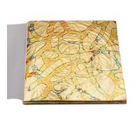 Lamine di Rame variegate Fogli di Foglia d'oro per Decorazioni per Unghie in Carta Artigianale Ceramica Doratura Domestica 50 Pezzi Foglie di Bronzo 14X14 cm