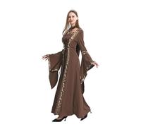 LuoAXINN Abito da strega vintage Cosplayer Abito medievale con cappuccio da principessa nobile donna retrò Costume cosplay
