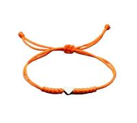 LuoAXINN Bracciale in corda intrecciata Bracciale semplice con cuore d'amore Braccialetti intrecciati catena in corda nera a più colori rosa rosso nero Accessori for ragazze