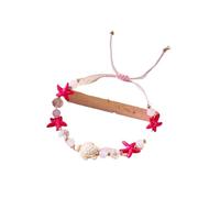LuoAXINN Braccialetti da spiaggia Bracciale con perline di conchiglia stella marina bohémien for donne, ragazze, estate, spiaggia, festa, riso, braccialetto regolabile, gioielli dell'amicizia(Color4)