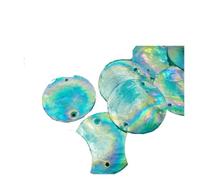 LuoAXINN Conchiglie Capiz 50 pezzi di decorazione a conchiglia Capiz a 2 fori for realizzare decorazioni da appendere a parete o tende, traslucide iridescenti for la creazione gioielli(50pcs blue)