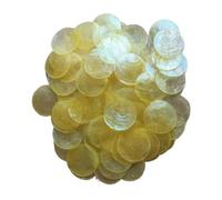 LuoAXINN Conchiglie Capiz Conchiglia Capiz bianca da 5 cm con conchiglia a due fori for decorazioni Campanelli eolici fai te Artigianato Accessori for gioielli
