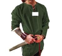 LuoAXINN Costumi vintage da uomo Costume da cavaliere Cosplay Abito uomo Maglie a maniche lunghe Abbigliamento Travestimenti(Color 3,L)