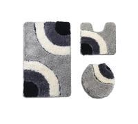 LuoAXINN Floor Mat Household Bathroom Water Absorption Mat Combination Set of Three Pieces per Vasca da Bathroom o Come WC(4)
