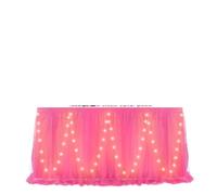 LuoAXINN Gonna da tavolo a tutù 6FT/9FT Tutu Table Skirts,Two-Layers for Wedding Party Rectangle or Round Tables(Rose red,9FT 77x275cm)