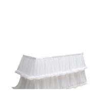 LuoAXINN Gonna da tavolo a tutù Multi Colored Pleated Cover Party Dessert Table Decoration Tablecloth Multiple Sizes 1/1.9/2.8/4.5m Height 76cm(White,190x76cm 1pcs)