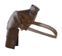 LuoAXINN Imbracatura for il petto con armatura a spalla singola in finta pelle, accessori for costumi da cosplay per giochi di ruolo(Brown)
