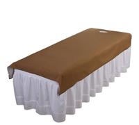 LuoAXINN Lettino da Massaggio Copertura Copriletto for massaggi, lenzuolo piatto, impermeabile, lavabile, morbido, for spa, clubhouse, dedicato, traspirante, con fori(Dark Coffee,115x200cm With Hole)