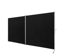 LuoAXINN Paravento per Balcone Divisorio for Ambienti Pareti divisorie Pieghevoli nelle camere da Letto 2 Grandi Pannelli for e schermi for la Privacy nello Studio(Black)
