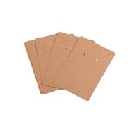 LuoAXINN schede espositive per Gioielli 50 pz/Lotto Orecchini Collane Schede Display for Gioielli Organizzatore Imballaggio Autosigillante Cartone Hang Tag Card Ear Stud Carta(6X9cm Cowhide)