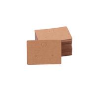 LuoAXINN schede espositive per Gioielli 50 pz/Lotto Orecchini Collane Schede Display for Gioielli Organizzatore Imballaggio Autosigillante Cartone Hang Tag Card Ear Stud Carta(4.5X3.2cm Cowhide)