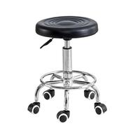 LuoAXINN Sgabello con rotelle Sgabello girevole e sollevabile for parrucchiere, sgabello con puleggia in acciaio inox, sgabelli for estetista(Black)