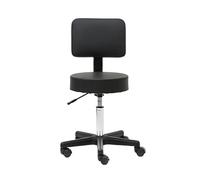 LuoAXINN Sgabello con rotelle Sgabello girevole in similpelle con schienale, base a forma di stella, altezza regolabile for spa, salone tatuaggi