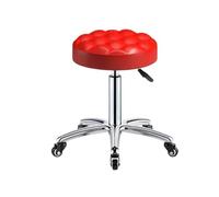 LuoAXINN Sgabello con rotelle Sgabello girevole in similpelle con schienale basso, altezza regolabile, sedia da lavoro, disegno, poggiapiedi(Color14)