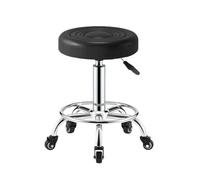 LuoAXINN Sgabello con rotelle Sgabello girevole in similpelle con schienale basso, altezza regolabile, sedia da lavoro, disegno, poggiapiedi(Color12)