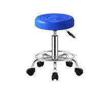 LuoAXINN Sgabello con rotelle Sgabello girevole in similpelle con schienale basso, altezza regolabile, sedia da lavoro, disegno, poggiapiedi(Color35)