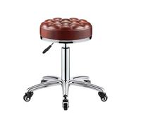 LuoAXINN Sgabello con rotelle Sgabello girevole in similpelle con schienale basso, altezza regolabile, sedia da lavoro, disegno, poggiapiedi(Color20)