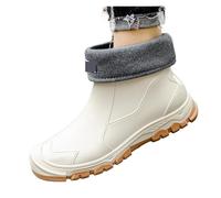 LuoAXINN Stivali da pioggia uomo, impermeabili, in pile invernale, stivali, scarpe di grandi dimensioni, cucina e lavoro per lavori all'aperto(Color 12,48)