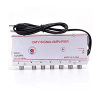 Luobannm Amplificatore Splitter TV Via 20DB Digital TV Antenna Signal Enhancer per Casa, da 45MHz A 860 MHz, 1 in 6 Uscita, Spina UE