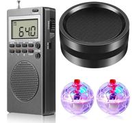 Luobannm Kit di Dispositivo A 4 Pezzi con 2 Sfere di Gatto A LED 1 Radio per Home Office Outdoor