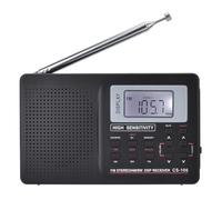 Luobannm Mini Radio FM/AM/SW/LW/TV con Ricevitore A Banda, Radio Stereo Portatile con Sveglia e Auricolare da 3,5 mm