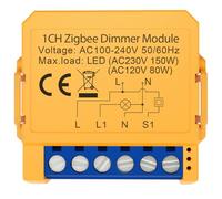 Luobannm Modulo Dimmer Tuya ZigBee per Interruttore Ad Incasso Fai-Da-Te per Smart Home, Supporta il Controllo Vocale e Tramite App, 1 Via.