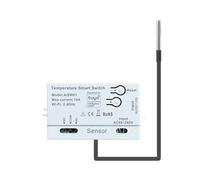 Luobannm Sensore Intelligente WiFi Tuya 2.4GHz, Interruttore di Temperatura con Sonda da 1M per un Controllo Continuo