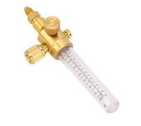 Luocute 1/4 Pollici Silenzi di Ingresso e Presa di Uscita Indicatore di Flusso Dell'Azoto, Indicatore di Flusso di Azoto Doppia Scala in Rame per Monitorare il Gas con Disco di