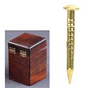 Luocute 100 Pezzi Chiodi in Ottone a Testa Tonda per Cerniere per Mobili | Tappo decorativo, presa forte, riparazione del mobile, tocco di finitura anticato, 4 dimensioni