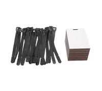 Luocute 18 Set Sublimazione Etichetta Bagagli Spazi Vuoti a 2 Lati Etichetta da Viaggio da Viaggio MDF con Cinturino