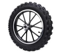 Luocute 2,5-10 Ruota Anteriore per Ruota Anteriore, Pneumatico per della Ruota Bici 10 Pollici con Gruppo Cuscinetto 12 Mm per Mini Motociclette 49 di Bici Sporco (BLACK)