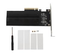 Luocute 2 Porta M.2 da NVME a PCIE 4.0 X8 Card, Progettazione di Dissipatore di Calore in Metallo Completo, Indicatore LED, Scheda Adattatore PCIE NVME per 2280 2260 2242 2230, M.2