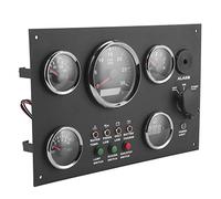 Luocute 24V Quadro Strumenti Pressione Olio Temperatura Acqua Voltmetro | Misuratore di grado marino, calibrazione post-programmazione, LCD motore passo-passo, coperchio anteriore in acciaio 316