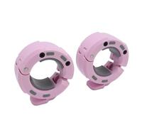 Luocute 2pcs Morsetti con Bilanciere 50mm Magnetico Blocchi di Piastra di Peso a Rilascio Rapido Blocchi Collari per Altesi di Sollevamento Pesi (Grigio Rosa)