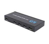 Luocute 4K Scatola Commutatore 4 in 1 Uscita, 4 Porte Supporta 4K 30Hz 1080P 60Hz, con Telecomando e modalità di Visualizzazione Multiple, per TV Console di Gioco PC Lettore DVD