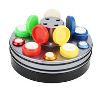 Luocute 5 Utensili per Immersione Dell'olio per Orologi con Copertura Antipolvere, 5 Vaschette per L'olio in Metallo per Orologi, Strumento di Riparazione Girevole, Portabicchieri per