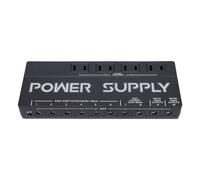 Luocute Alimentazione Pedale Effetti per Chitarra, 10 Uscite Isolate 9V 12V 18V Custodia in Lega di Alluminio con Riduzione del Rumore, per Pedaliera per Chitarra Basso (Spina europea)