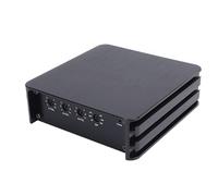 Luocute Amplificatore di Altoparlanti per Auto, Lega di Alluminio DSP 320W Migliora la qualità del Suono con una Grande Dissipazione di Calore della Scanalatura per Telefono, Cablaggio (6)