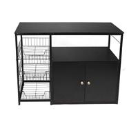 Luocute Armadietto da, Scaffale Multifunzionale per Scaffali per Microonde con Ripiani Regolabili e Cestello in Filo Metallico, per Sala da Pranzo, Soggiorno, Caffetteria, Stazione Bar