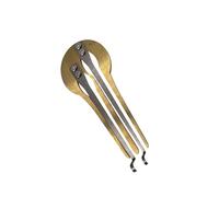 Luocute Arpa a Mascella, Mini Strumento Musicale a Bocca Portatile con Ance in Ottone e Metallo per Principianti Canto di Gola Pratica di Musica Etnica Popolare, Arpa a Mascella (GOLD)