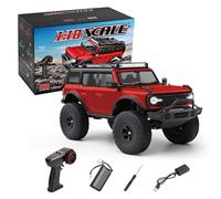 Luocute Auto Telecomandata in Scala 1:18, Cingolato Elettrico 4WD con Cerchi in Lega Luci a LED Modalità a Doppia velocità, per Arrampicata Fuori Strada e Avventure su Terreni (rosso metallizzato)