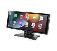 Luocute Autoradio Portatile da 10,26 Pollici, Touchscreen Wireless per Auto con Fotocamera Posteriore Anteriore 1080P, Collegamento Specchio, Navigazione GPS, Trasmissione