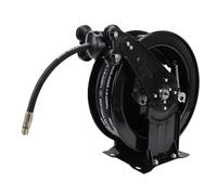 Luocute Avvolgitubo per Idropulitrice Ad Alta Pressione, Avvolgitore per Tubo Retrattile per Carichi Pesanti da 3/8 Pollici X 32,81 Piedi con Riavvolgimento Automatico con Cavo