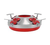 Luocute Base per Mangiatoia per colibrì, Base Sostitutiva da 1,77 Pollici con Copertura in Metallo Argentato e Comodi Trespoli, per Balcone da Giardino e Giardini Pubblici