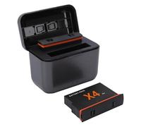 Luocute Batteria per Action Camera per Insta360 X4 Air, Confezione da 2 | Custodia di Ricarica a Doppio Slot di Tipo C, Ioni di Litio da 7,97 Wh, Protezione da Sovratensione, 2 Slot di