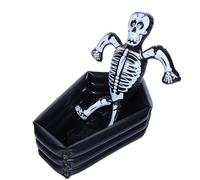 Luocute Borsa Frigo Gonfiabile con Teschio, Secchiello per il Ghiaccio di Grande capacità per Bevande con Valvola a Prova di Perdite, Decorazioni per Feste di Halloween per Interni Ed