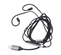 Luocute Cavo per Cuffie Type C, Connettore MMCX, Nucleo OFC, 47,24 Pollici | Cavo di ricambio per auricolari, 4 fili intrecciati, microfono integrato, adatto a Sennheiser IE300 IE600 IE900 SE535,