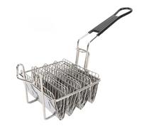 Luocute Cestello per Friggitrice Taco Shell, Porta Taco in Acciaio Inossidabile a 4 Conchiglie con Manico Staccabile, per Ristorante Domestico e Negozio di Snack